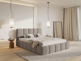 Franciaágy 180 cm Cirsten 180 (ágyráccsal) (tárolóhellyel) (világosszürke). 1099499