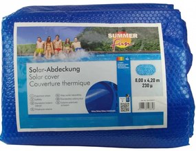 Summer Fun kék polietilén szolártakaró ovális medencéhez 800 x 420 cm