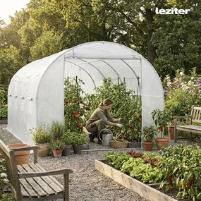 Fóliasátor 200x250x400 cm erősített vázzal+fólia fehér