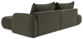 Barna kinyitható sarokkanapé (jobb oldali-heverő résszel) Hale – Makamii