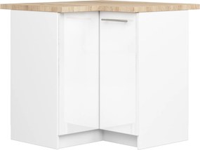 Olivia szekrény S90/90 Asztallap Fehér Fehér Fényes Akd