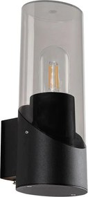 PREZENT 28208 ACREA Modern Kültéri Fali Lámpa Fekete, Füstös E27 IP44