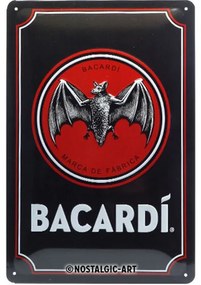 Fém tábla Bacardi - Black Logo