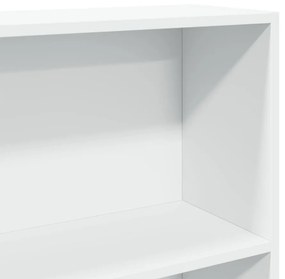 fehér szerelt fa könyvespolc 80 x 24 x 176 cm