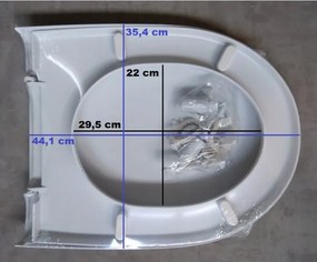 Cersanit Merida, polipropilénből lassan leeső WC-ülőke, fehér, K98-0084