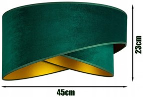 Zöld színű textil búrás függőlámpa Glimex Abazur Premium 1xE27 GA0109