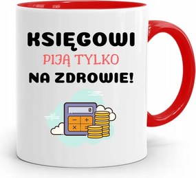 Piros Bögre Ajándék Könyvelőnek, fényképes nyomattal