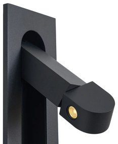 Modern fekete fali lámpa LED-del és USB-C porttal - Hilton