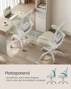Ergonomikus irodai szék zabpehely-bézs színben