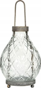 Gyertyatartó Linea tealight retro stílus 25cm magas