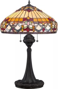 Elstead QZ-BELLE-FLEUR-TL Belle Fleur Tiffany asztali lámpa többszínű vintage bronz 2×E27 IP20