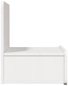 Éjjeli asztal 2 pcs Fehér 44 x 32.5 x 40 cm Tömör fenyőfa