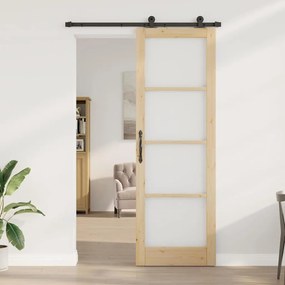 Csúszó Ajtó ORKDAL Barna 78 x 232 cm Fa és fém