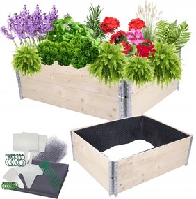 Magasított lépcsőzetes ágyás állítható zöldséges 40x120x100 Vödörfólia