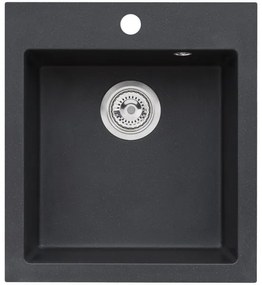 ALVEUS SETA737 - CORTINA konyhai mosogató + TONIA gránit/fekete mosogató csaptelep