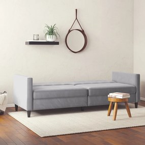 Világosszürke bársony kanapé 203 cm Hartford – Støraa
