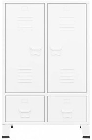 fehér acél ipari stílusú ruhásszekrény 67 x 35 x 107 cm