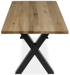 Étkezőasztal tömör fából 160 x 90 cm, tölgyfa