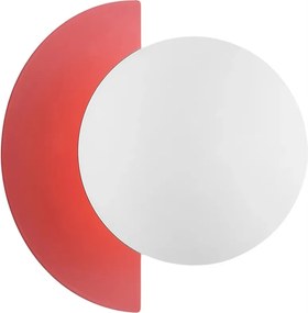 Fali lámpa Italux Nauti 1xG9 25W üveg rózsaszín félkör IP20