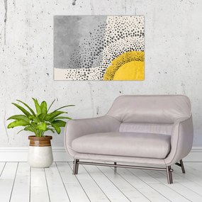 Üveg kép - N⁰3 strand absztrakt festménye (70x50 cm)