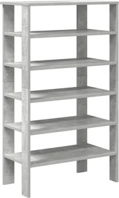 vidaXL betonszürke szerelt fa cipőtartó 61x32x105 cm