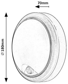 Rabalux 77028 - LED Kültéri fali lámpa érzékelővel LED/15W/230V IP54