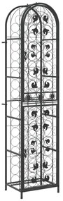 fekete kovácsoltvas bortartó 73 palackhoz 45 x 36 x 200 cm0