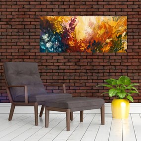 Kép - Absztrakt festmény a virágokról (120x50 cm)