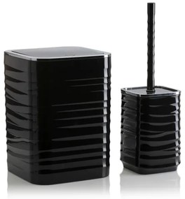 Fürdőszobai készlet WAVE 5 db fekete/króm