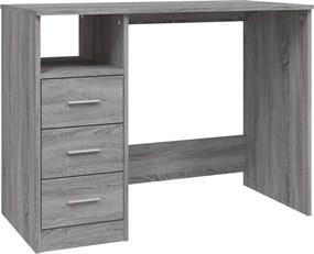 vidaXL szürke sonoma színű szerelt fa íróasztal 102x50x76 cm