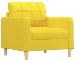 világossárga szövet kanapéfotel 60 cm