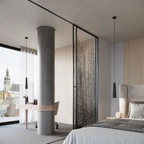 Sollux SL.1355 - Csillár zsinóron ELECTRA 1xGU10/10W/230V beton/fekete