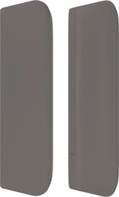 szürke műbőr szárnyas fejtámla szárnyakkal 147x16x78/88 cm