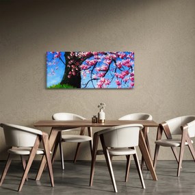 Kép festett cseresznyevirágok (120x50 cm)