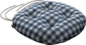 Adam székpárna 37x8 sötétkék-fehér kockás (1,5x1,5cm)