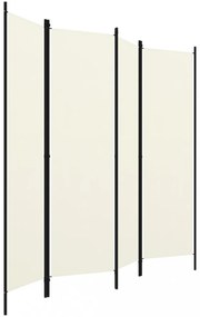 fehér 4 paneles paraván 200 x 180 cm