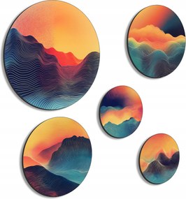 Áttört Kép Színes Hegyek Képek Nappaliba Szobába Konyhába Falikép