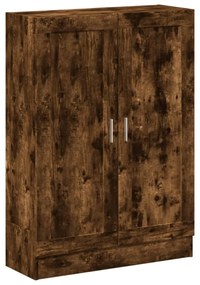 füstös tölgy színű szerelt fa könyvszekrény 82,5x30,5x115 cm