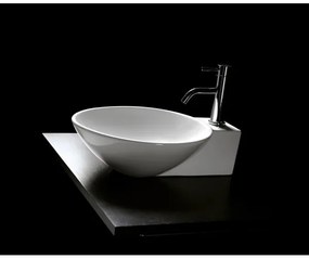 Bathco 0028 - Ráépíthető mosdó BAYONA 42x50,5 cm porcelán/fehér