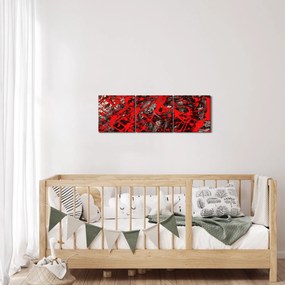 Kép - kifejező absztrakciók (órával) (90x30 cm)