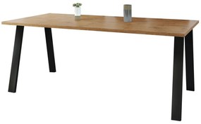 Asztal Tucson 143Lándzsa tölgy, 75x90x185cm, Laminált forgácslap, Fém