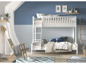 Fehér emeletes gyerekágy 140x200-90x200 cm Scott - Vipack