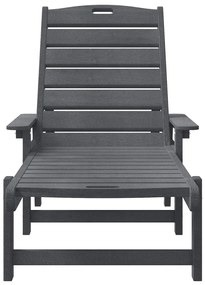 Napozóágy 2 db Világosszürke 162x53x98.5 cm HDPE
