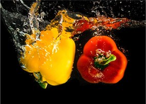 Kép - paprika a vízben (70x50 cm)