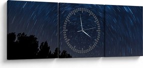 Éjszakai égbolt képe (órával) (90x30 cm)