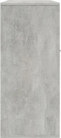 betonszürke szerelt fa tálalószekrény 88 x 30 x 70 cm