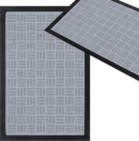 Lábtörlő Ajtó Alá 45x75 Külső Szürke Bejárati Gumi Belső 3D
