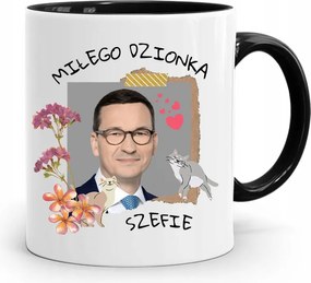 Bögre Fekete Politikusok Miniszterelnök Mateusz Morawiecki