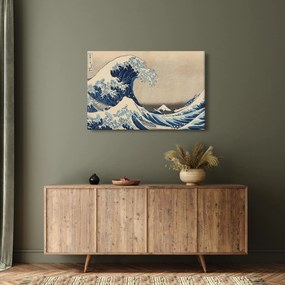 Kép - Katsushika Hokusai, Under the Wave off Kanagawa, reprodukciók (90x60 cm)