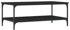 fekete szerelt fa dohányzóasztal 100 x 55 x 40 cm
